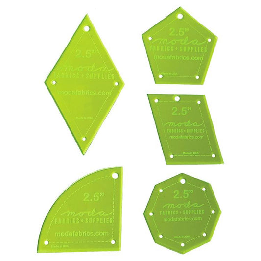 Basic 2.5" Acrylic Template Set 5ct Set 2