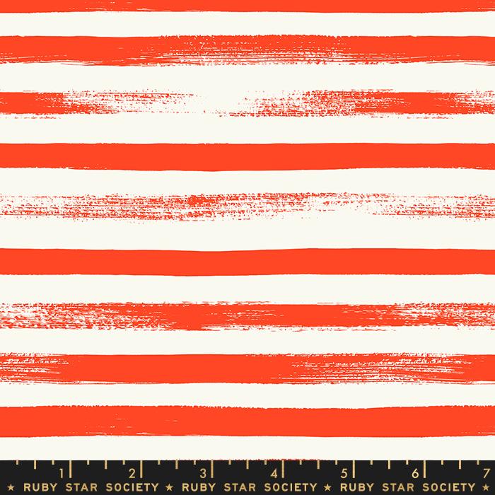 Zip- Roadstar Red Stripe: Sold by the 1/2 yard