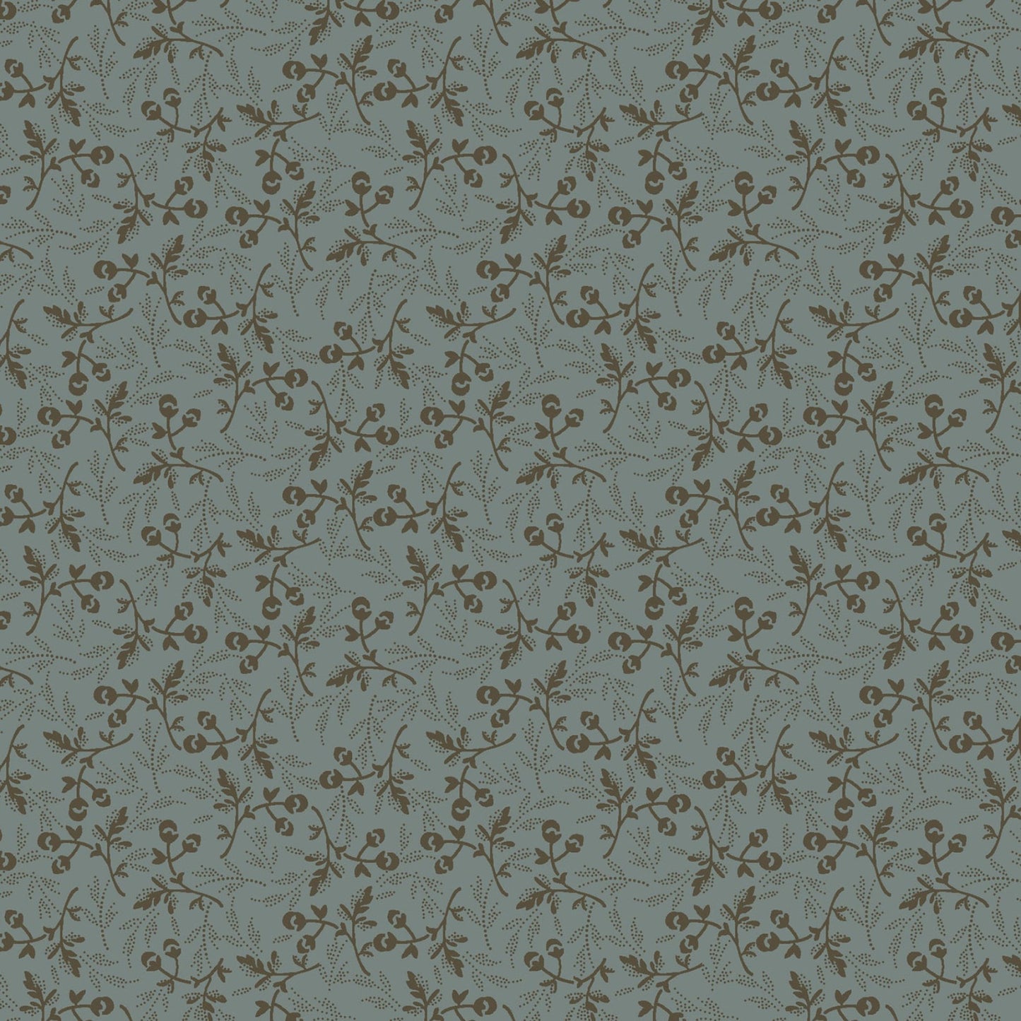 Dark & Stormy- Blue Tiny Flower: Sold by the 1/2 yard