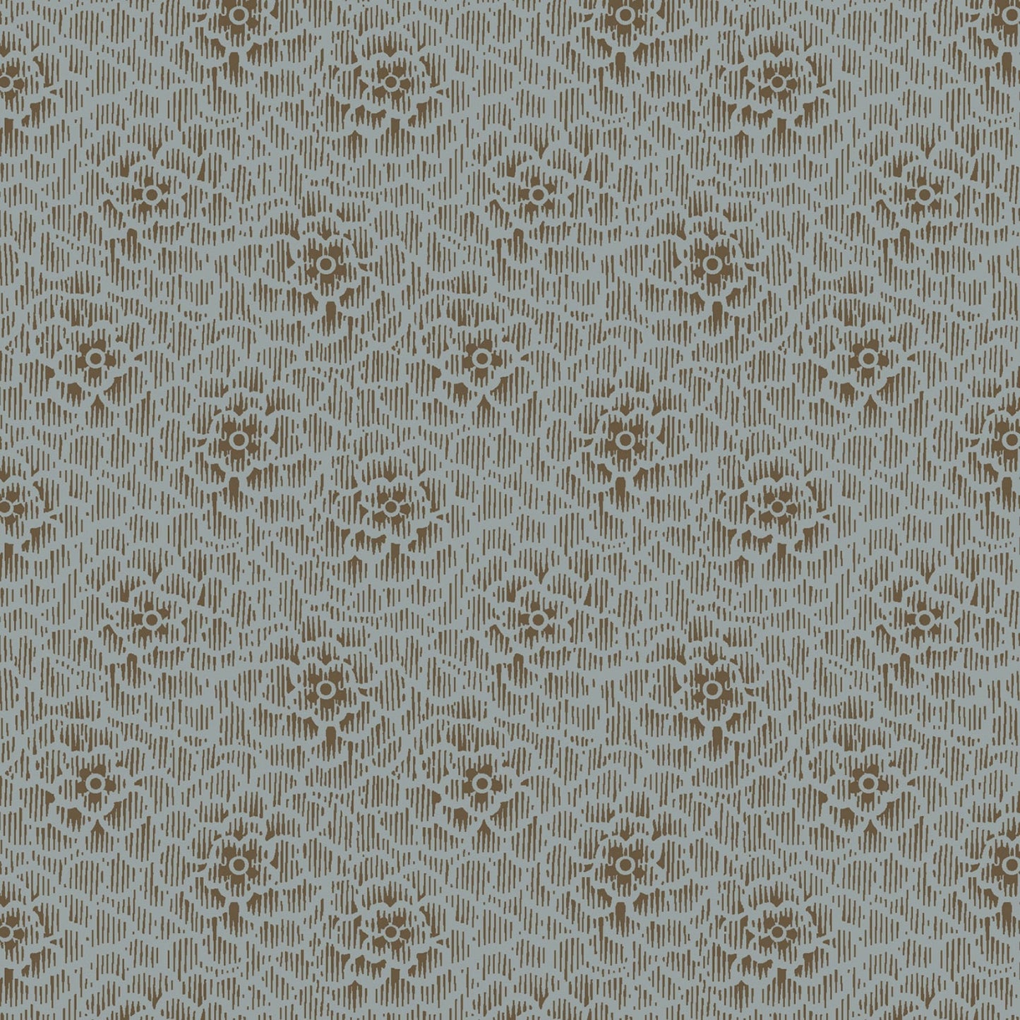 Dark & Stormy- Blue Chrysanthemum: Sold by the 1/2 yard