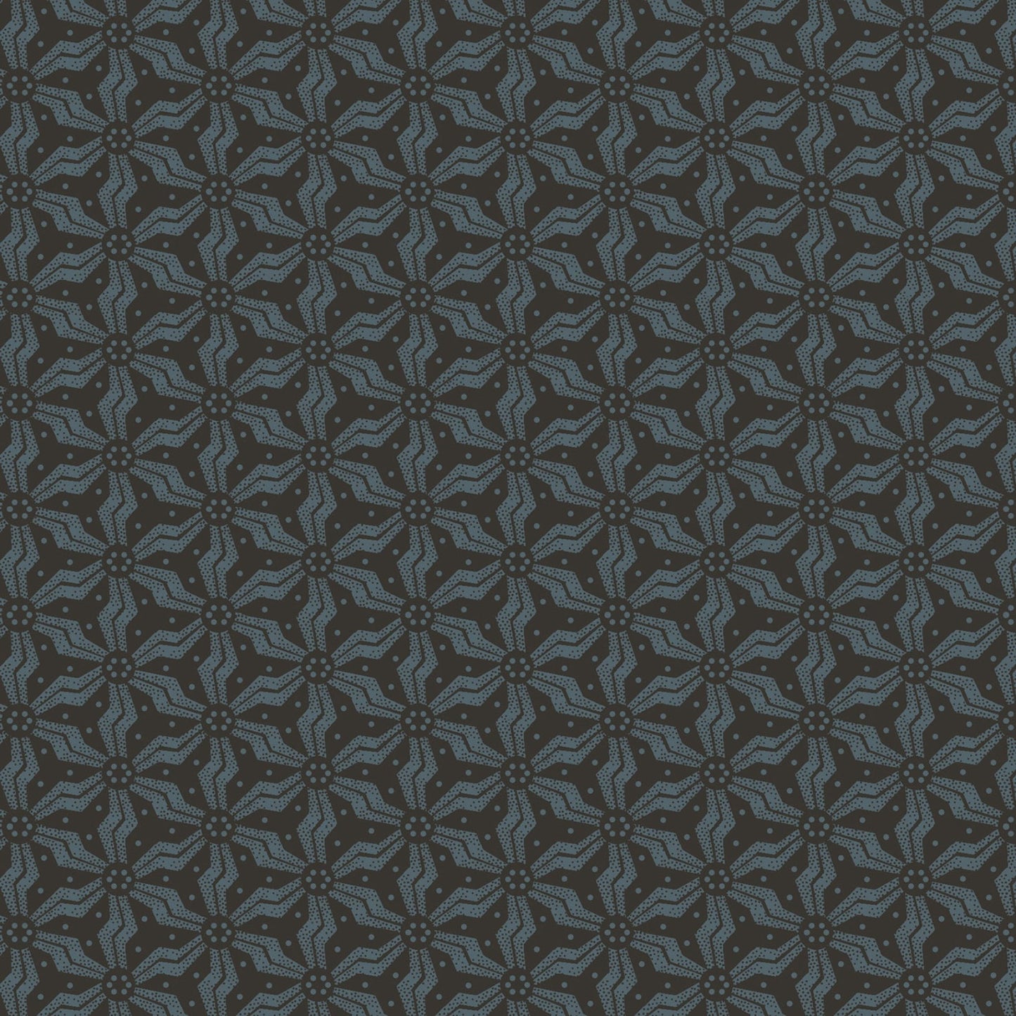 Dark & Stormy- Navy Star: Sold by the 1/2 yard
