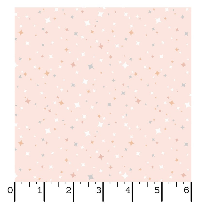 Honey Bunny- Light Pink Stars: Sold by the 1/2 yard