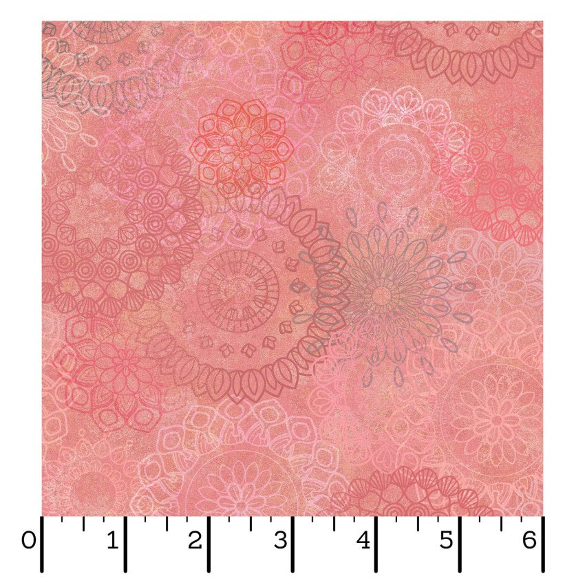 Operetta- Pink Lace Flowers: Sold by the 1/2 yard