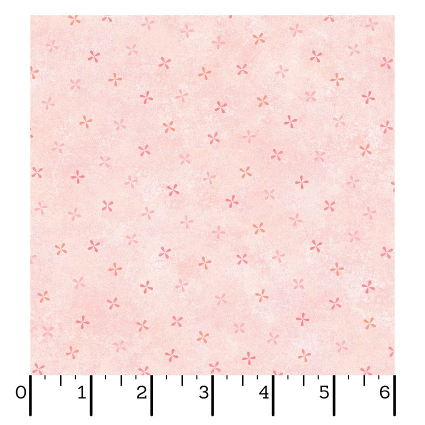 Operetta- Pink Pinwheel Petals: Sold by the 1/2 yard