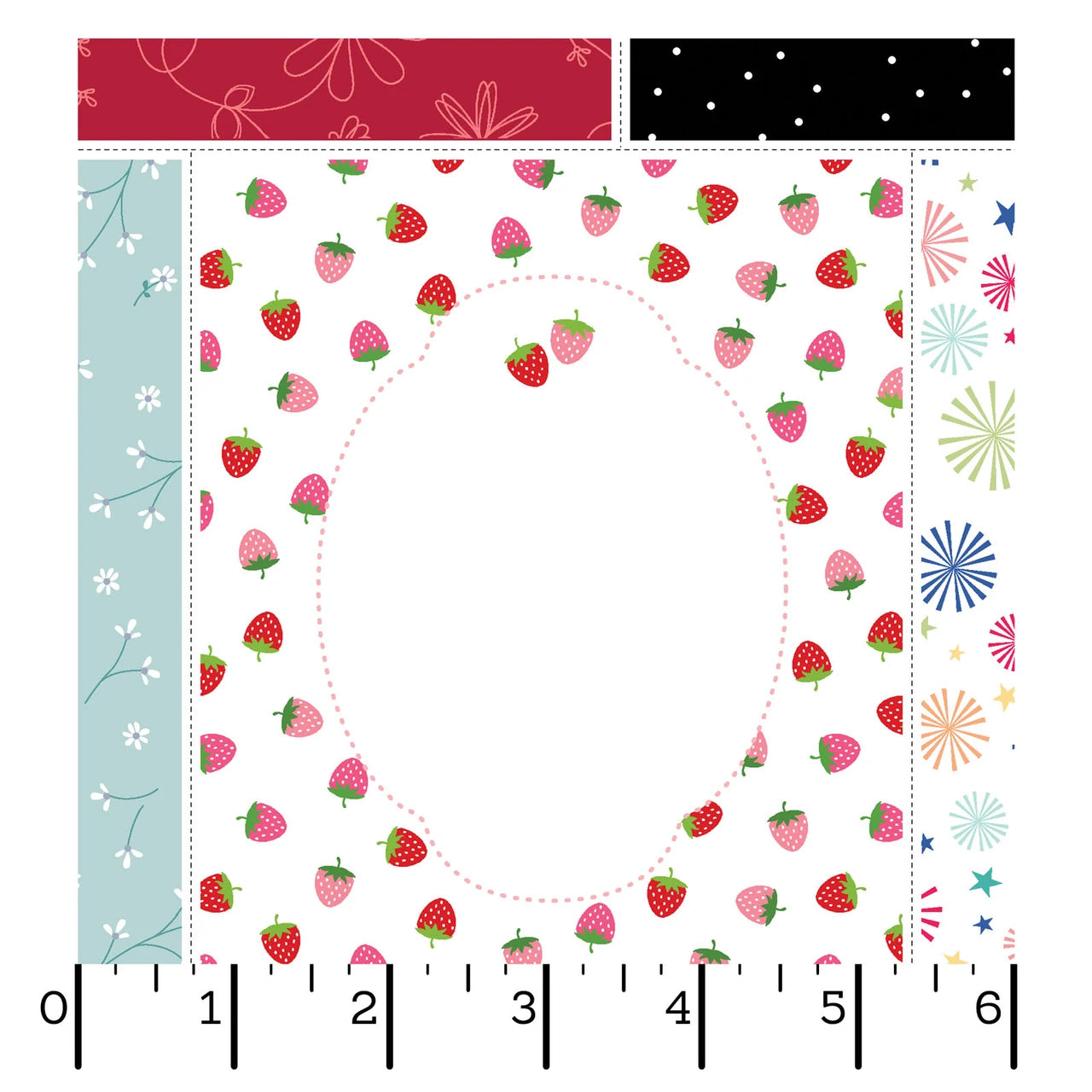 Stitched With Love- 27" Label Panel: Sold by the PANEL