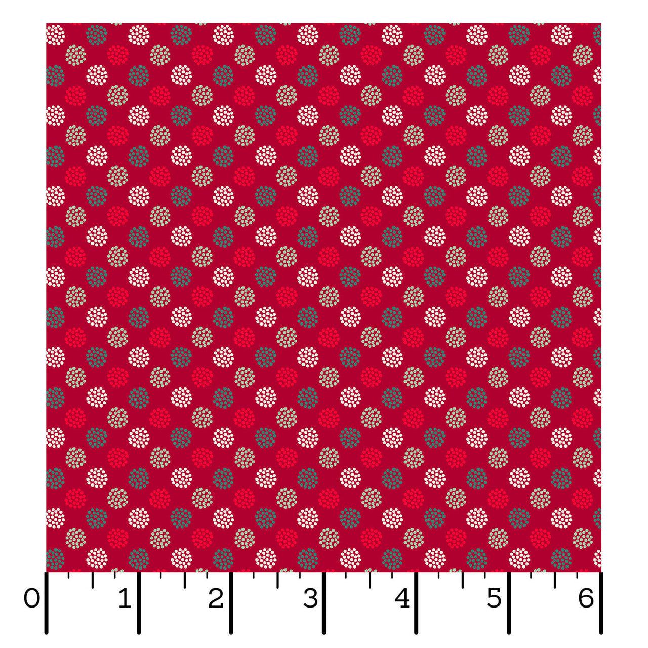 Holiday Stitches- Red Berries: Sold by the 1/2 yard