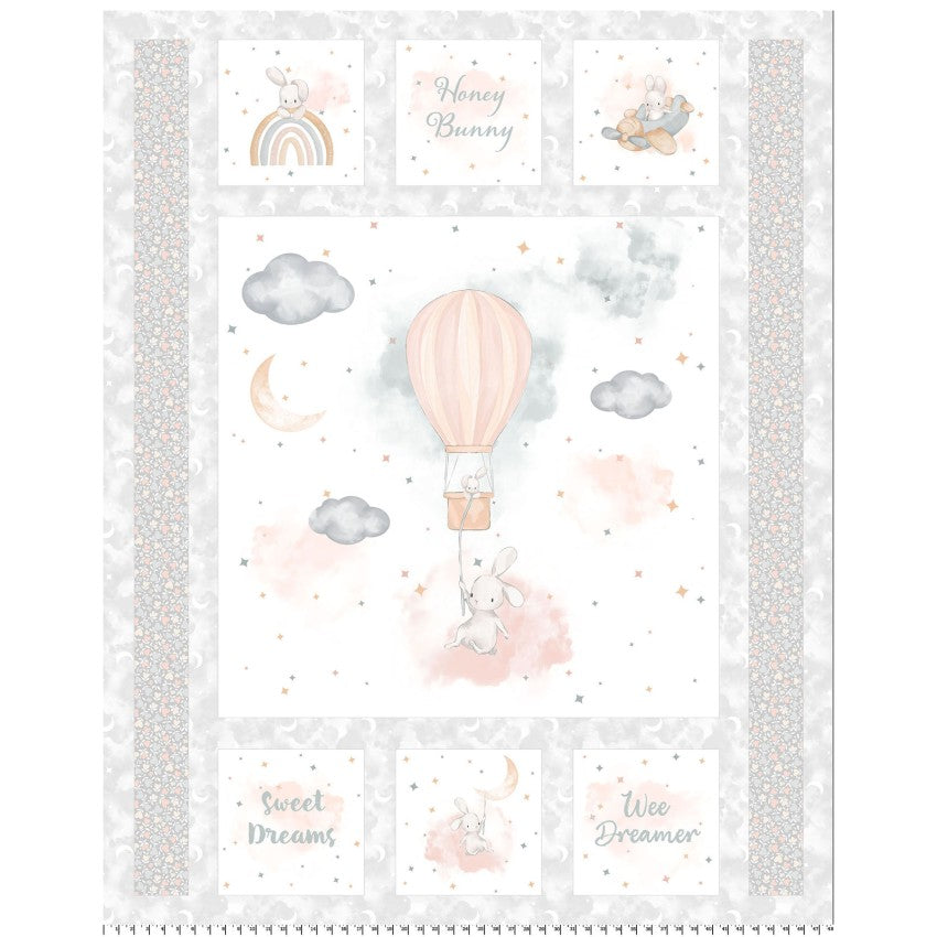 Honey Bunny- 48" MINKY Panel: Sold by the Panel