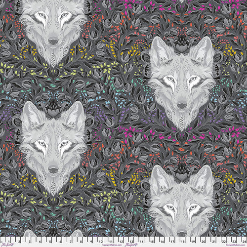 Graywork- Carbon Wolf of Pink Street- MINKY: Sold by the 1/2 yard