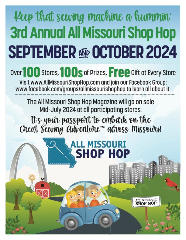 All Missouri Shop Hop 2024 Magazine: Free store quilt square and pattern!