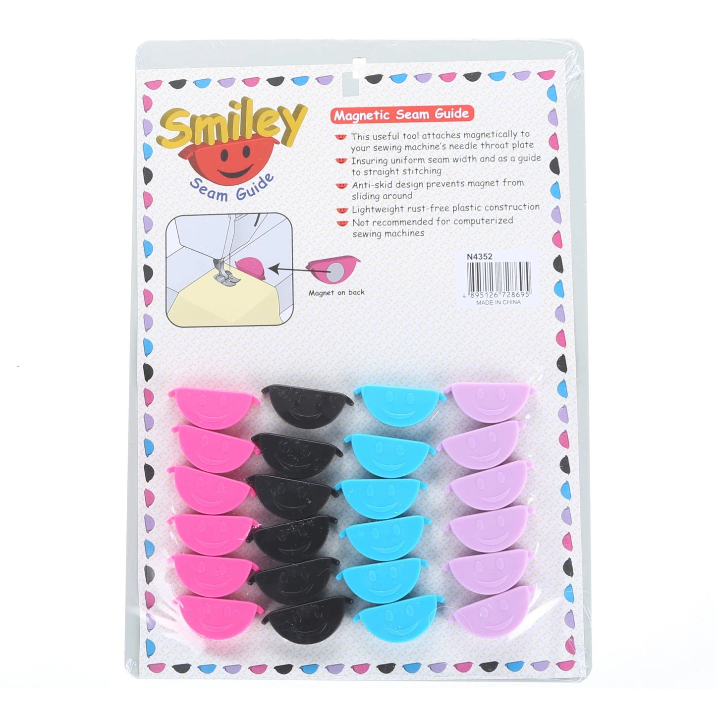 Smiley Magnetic Seam Guide 1pc: Choice of Color