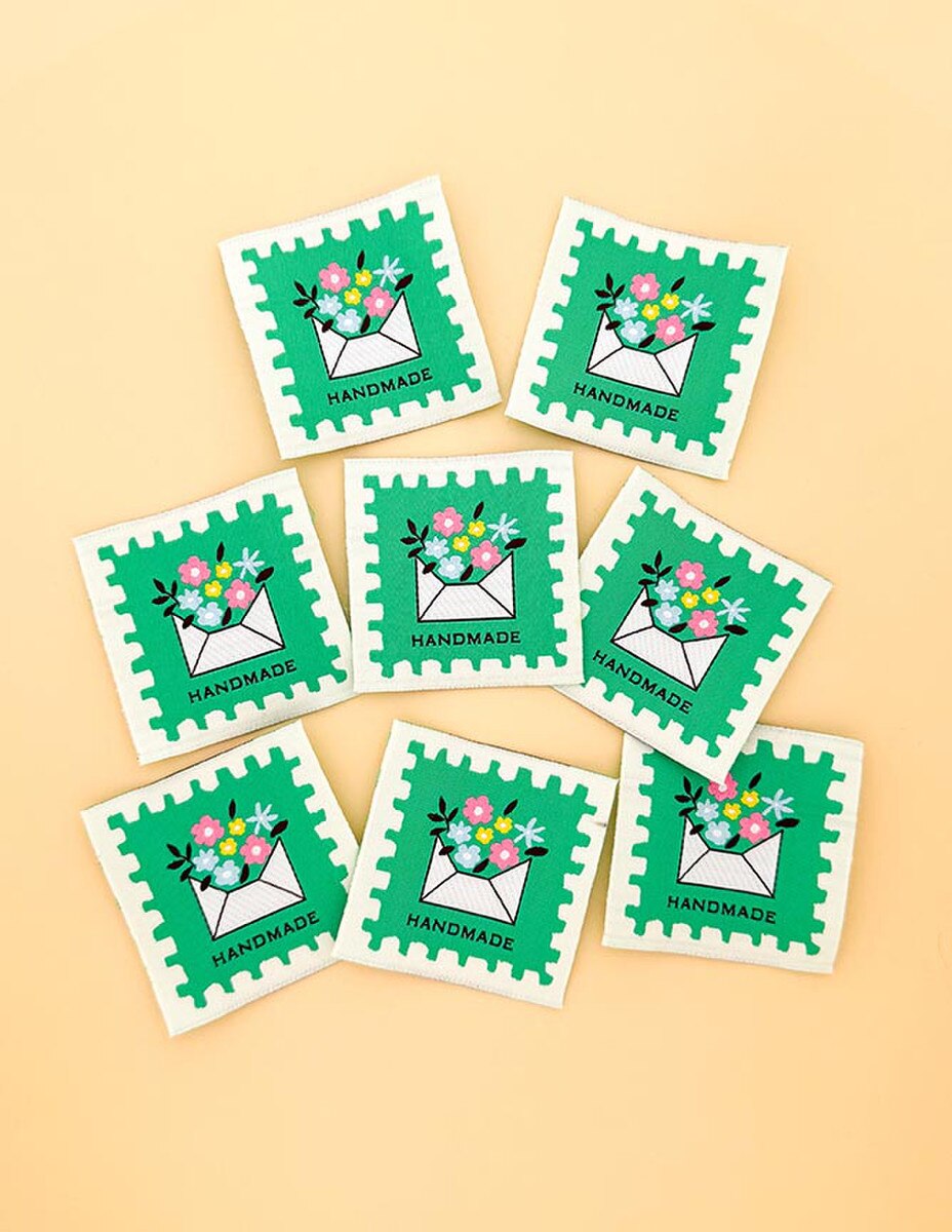 Bloom Note Woven Quilt Labels- 8pk