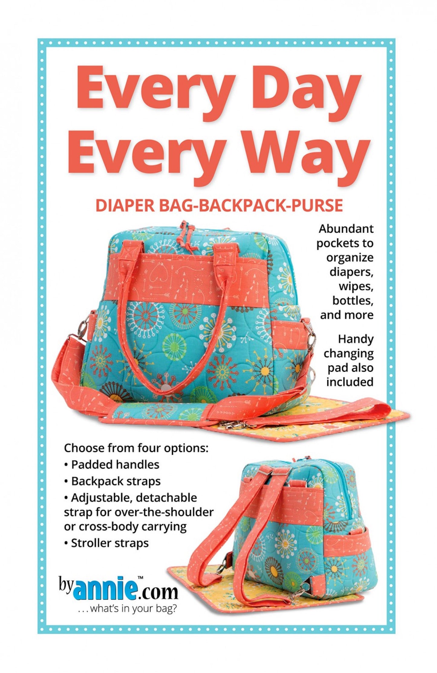 Every Day Every Way Bag Pattern,  byAnnie