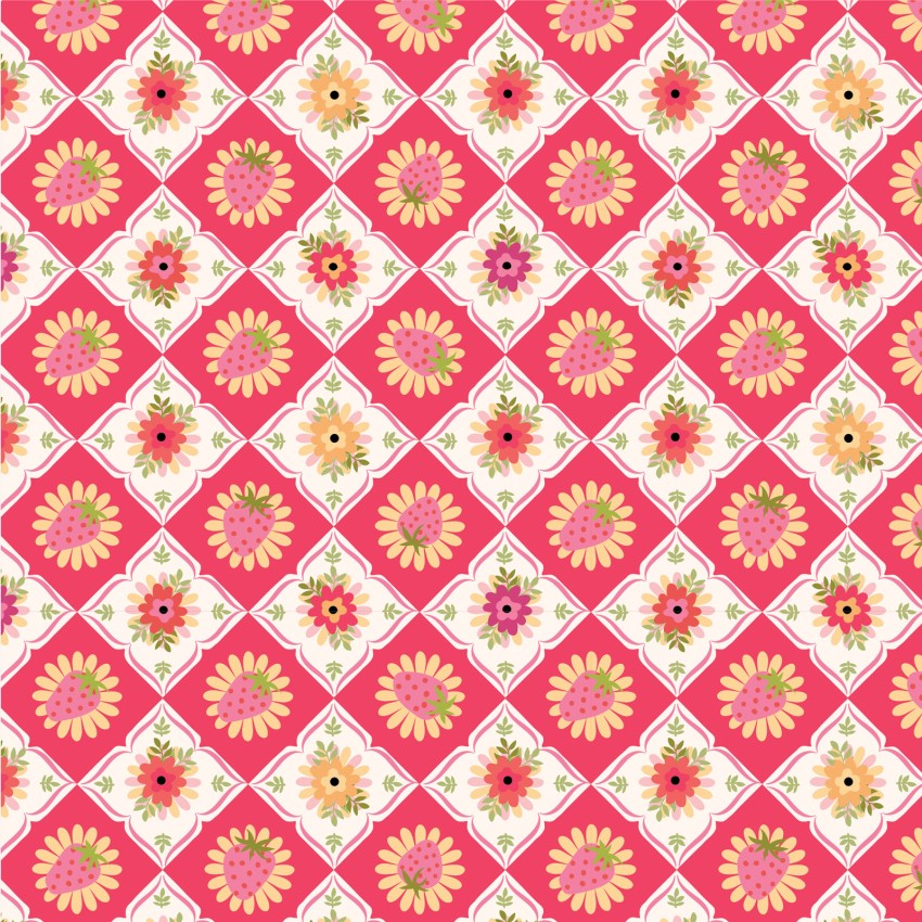 Calico Cowgirls- Pink Feeling Quilty: Sold by the 1/2 yard
