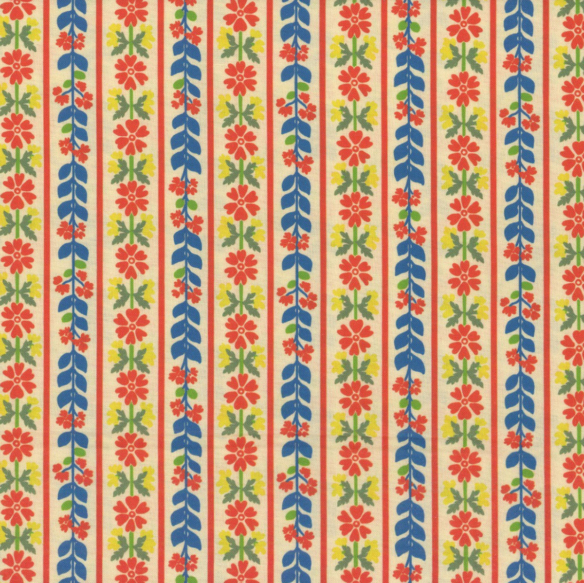 Stannie & Lloyd- Tea Stripe: Sold by the 1/2 yard