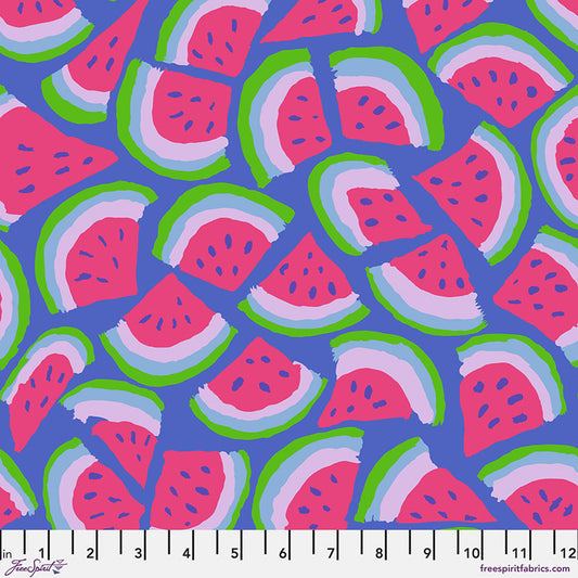 Kaffe Fassett Collective August 2025- Blue Slice: Sold by the 1/2 yard