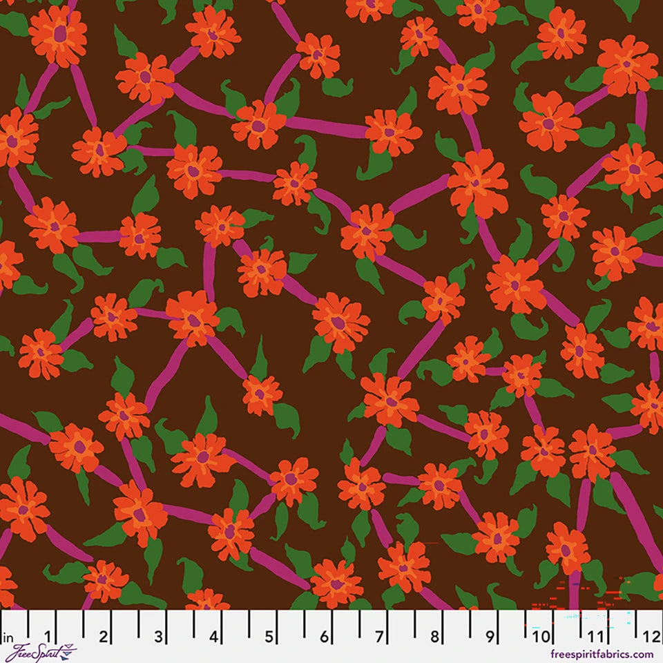 Kaffe Fassett Collective August 2026- Brown Mayflower