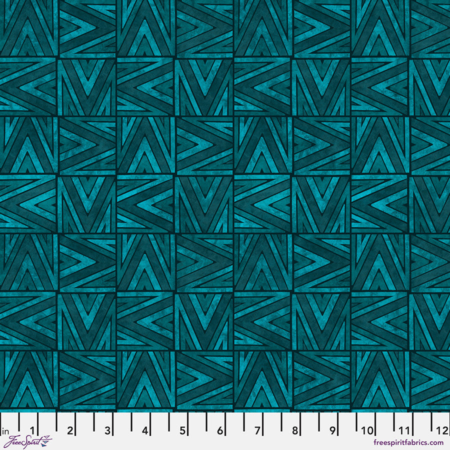 What the Birds Said- Dark Teal Flight Pattern: Sold by the 1/2 yard