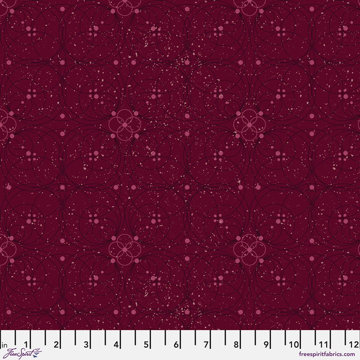 Enrapture- Garnet Flourish: Sold by the 1/2 yard.