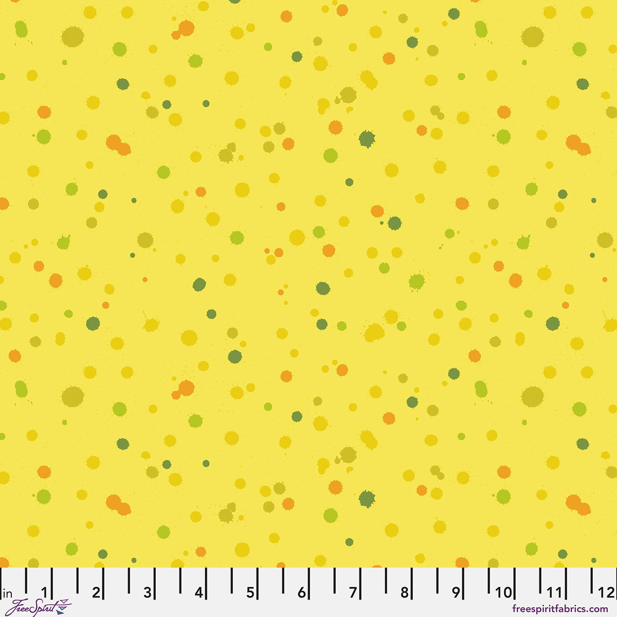 Hue- Canary Drops: Sold by the 1/2 yard