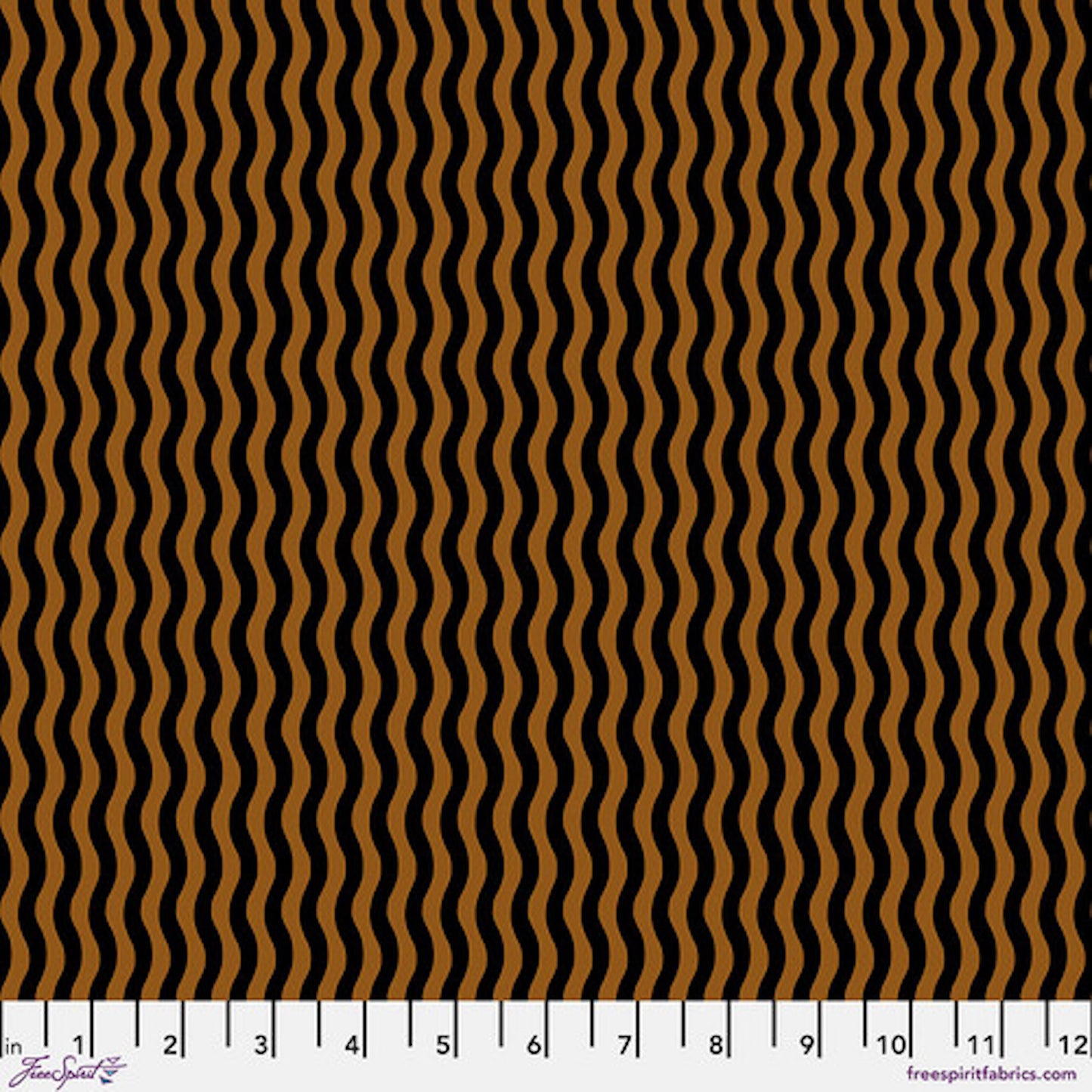 Gloriosa Garden- Black Waves: Sold by the 1/2 Yard