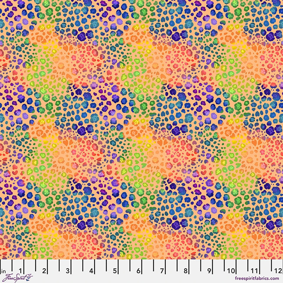 Love Under the Stars- Multi Jaguar Spots: Sold by the 1/2 yard