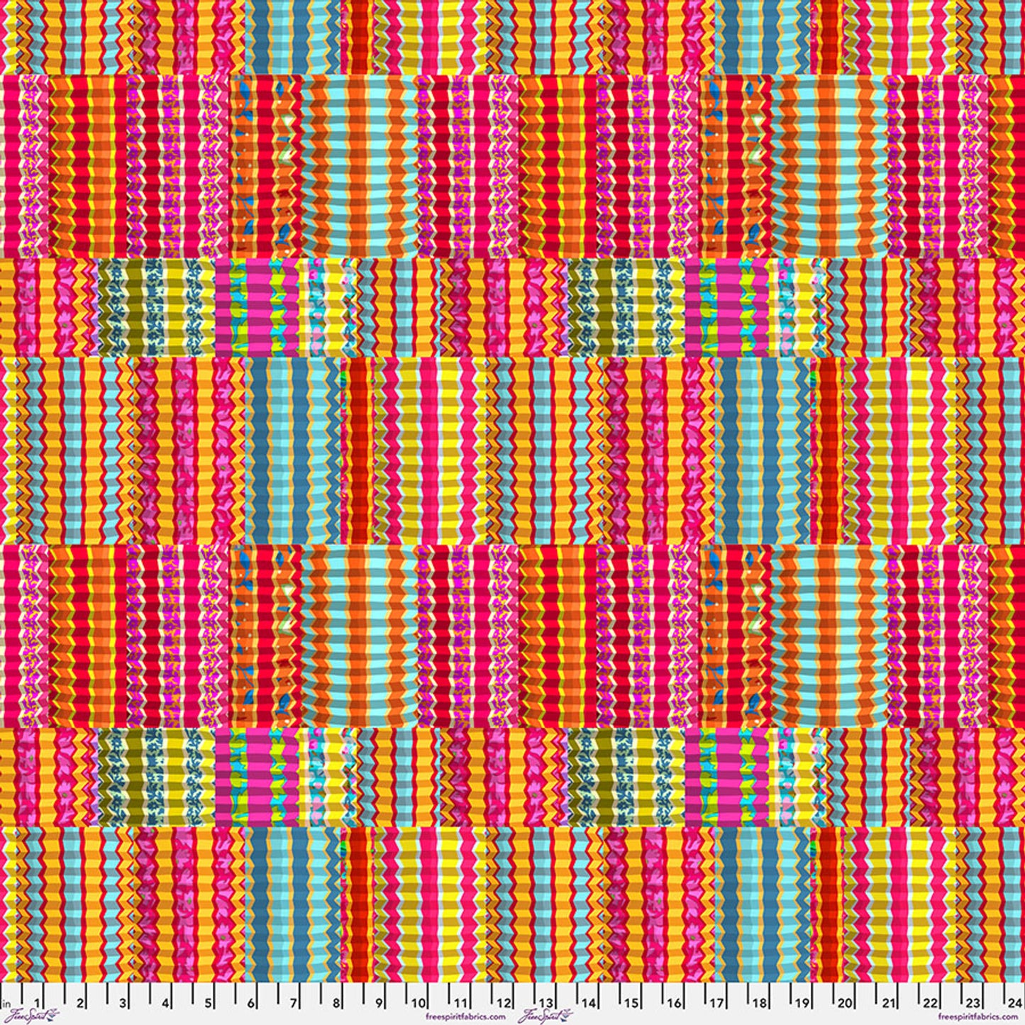 Festival- Bright Zig Zag: Sold by the 1/2 Yard