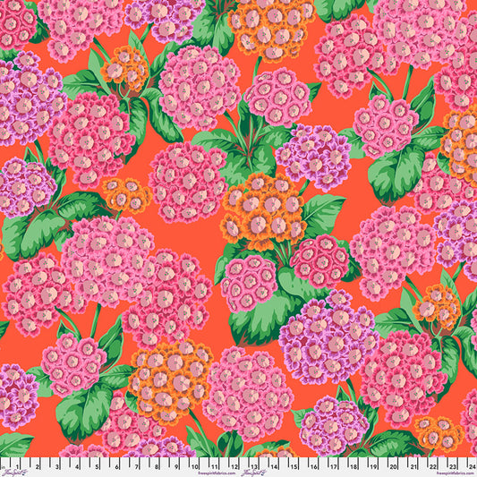 Kaffe Fassett Collective August 2025- Red Alpines: Sold by the 1/2 yard