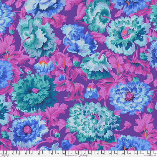 Kaffe Fassett Collective August 2025- Blue Rosemary: Sold by the 1/2 yard
