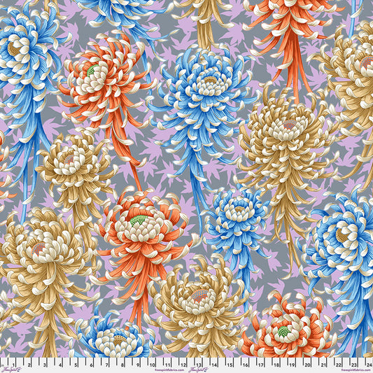 Kaffe Fassett Collective August 2025- Pastel Spider Mums: Sold by the 1/2 yard