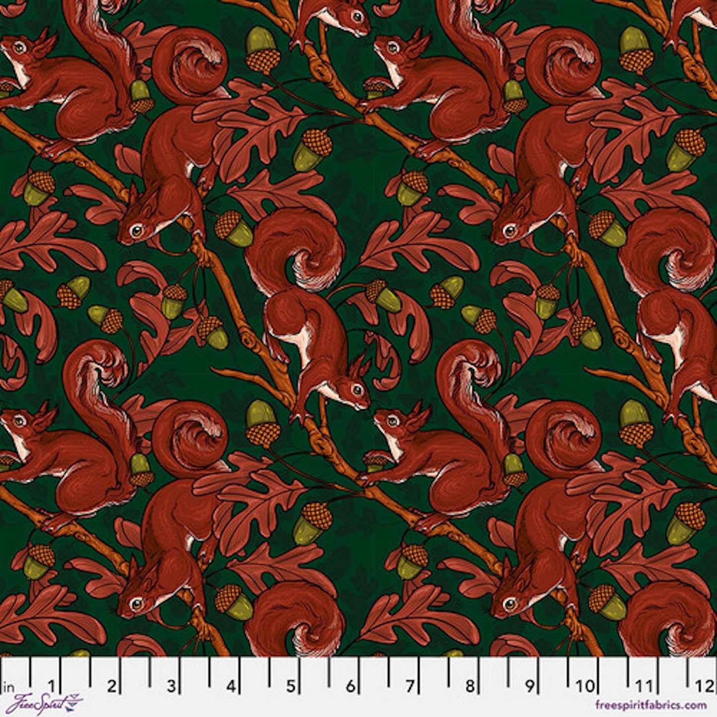 Garden Bed- Green Treetop: Sold by the 1/2 yard.