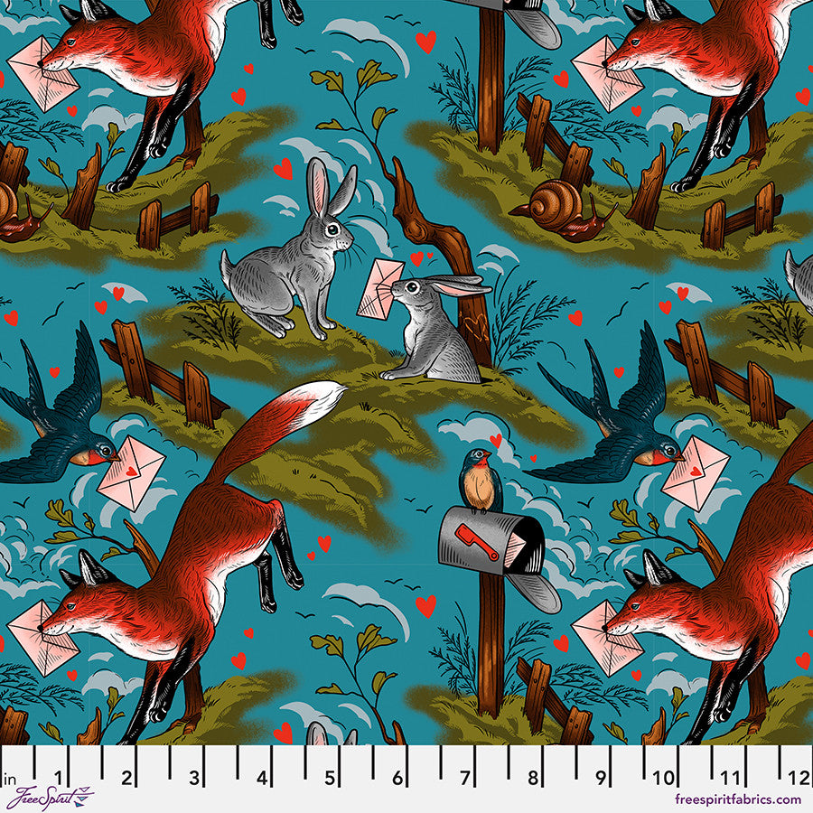 Love Letters- Multi Mail Toile: Sold by the 1/2 yard