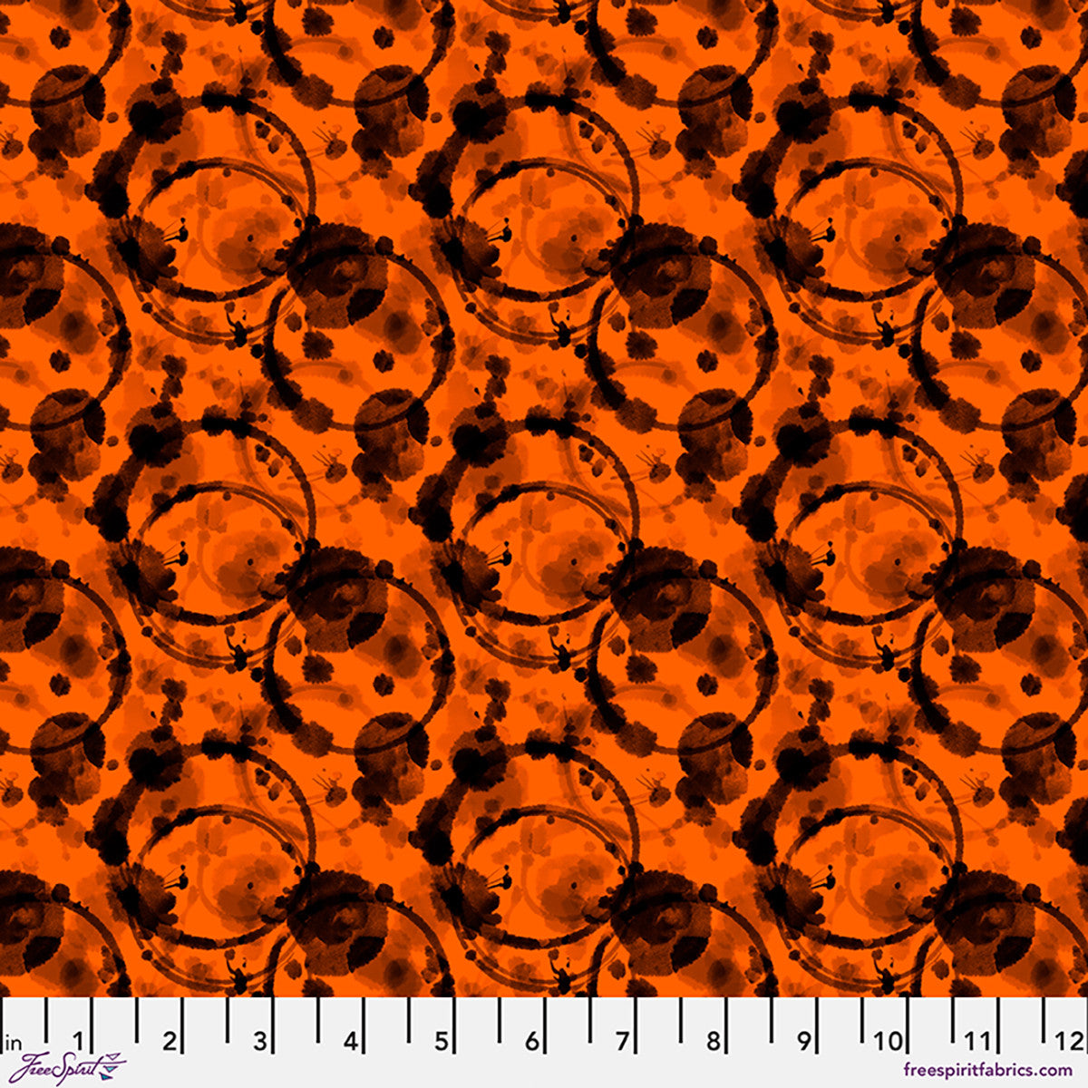 Chain Mail- Orange Ink: Sold by the 1/2 yard.