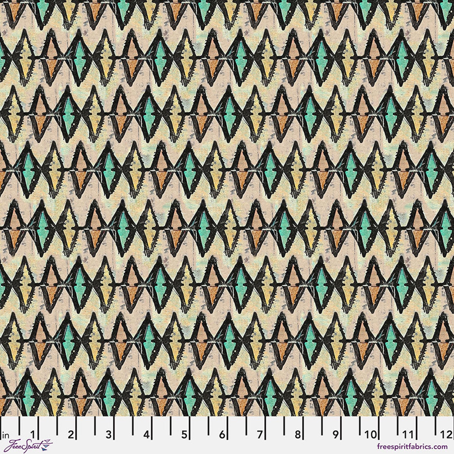 On Your Mark- Stained Glass Diamonds: Sold by the 1/2 yard