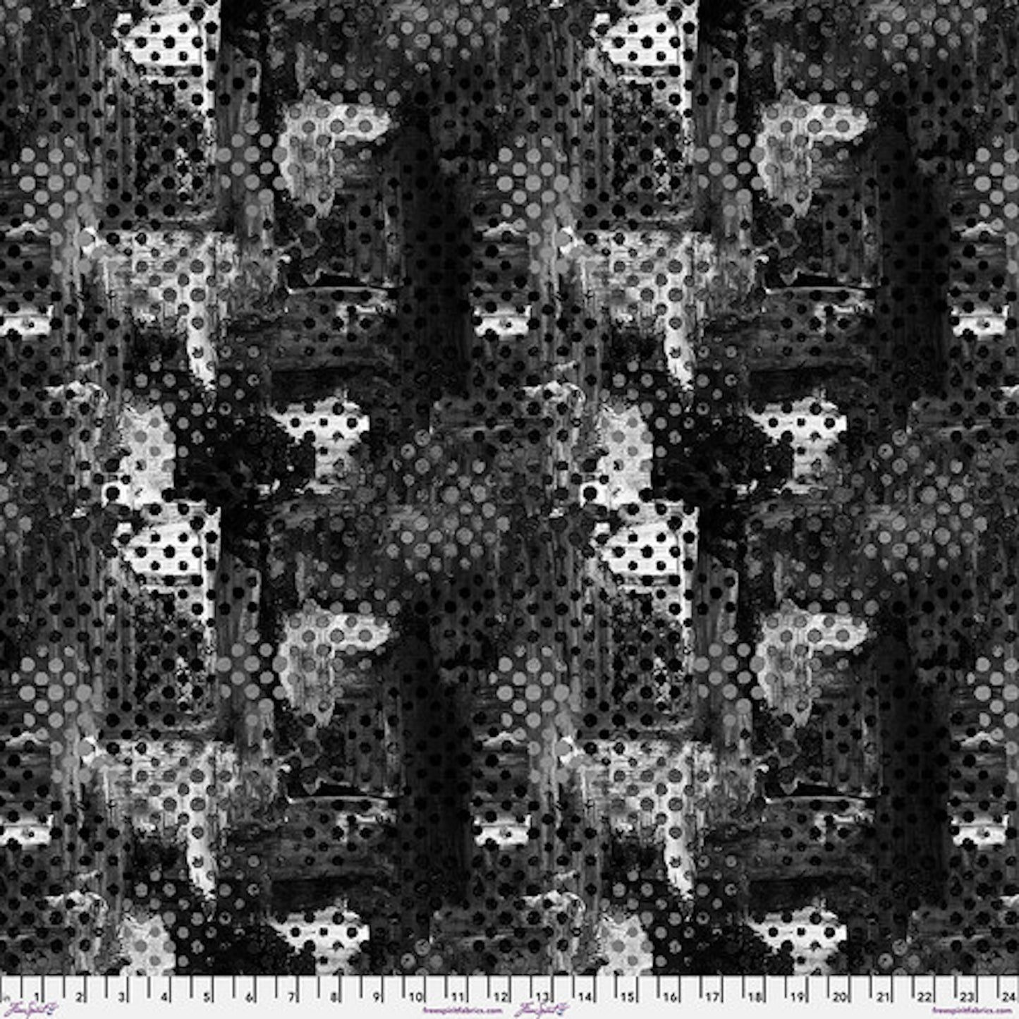 Skylights- Black Mixed Media: Sold by the 1/2 yard