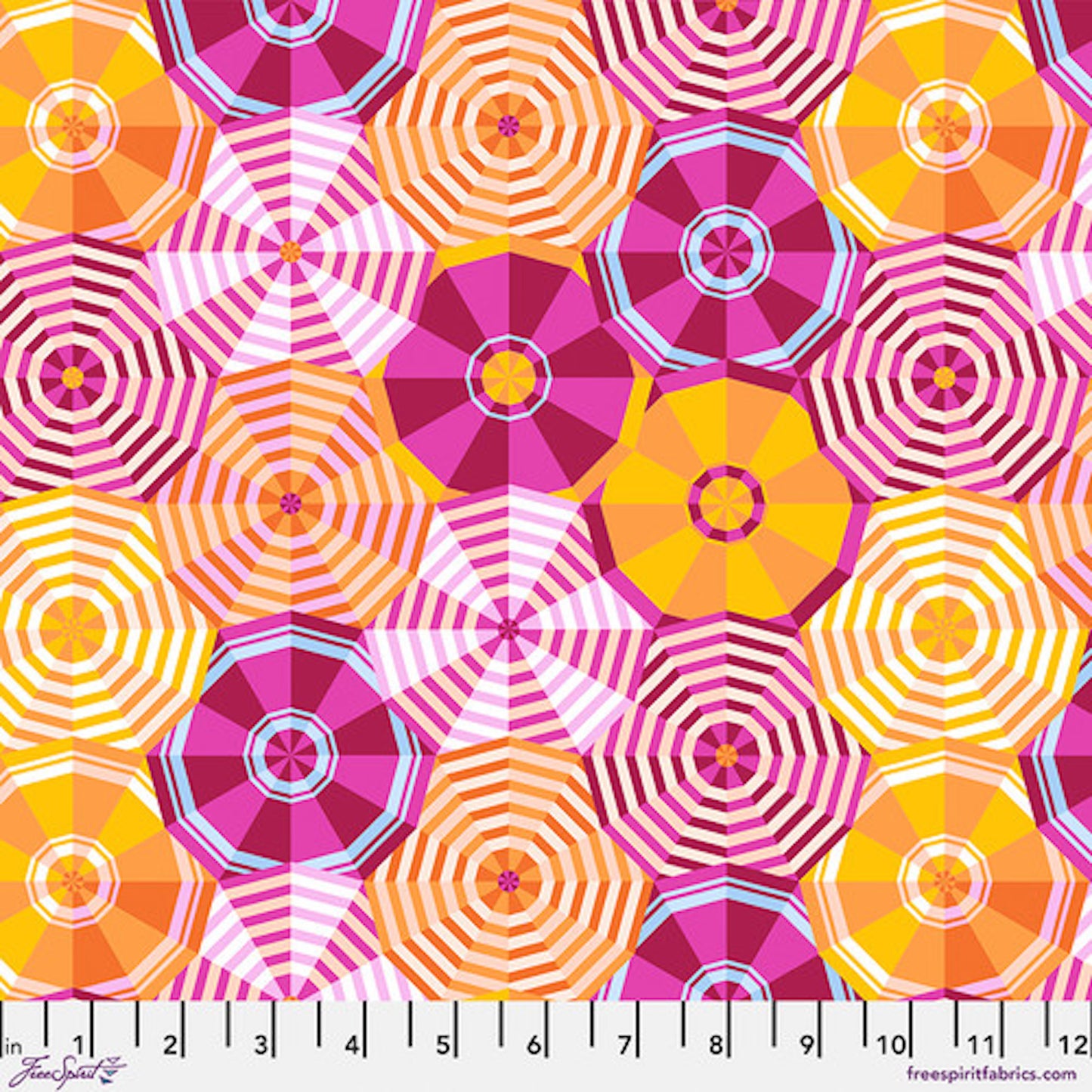 La Dolce Vita- Pink Sun Shade: Sold by the 1/2 yard.