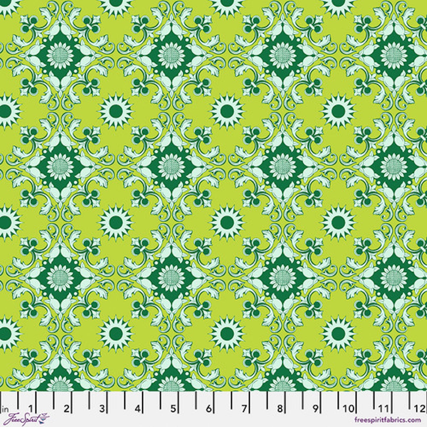 La Dolce Vita- Lime Portofino: Sold by the 1/2 yard.