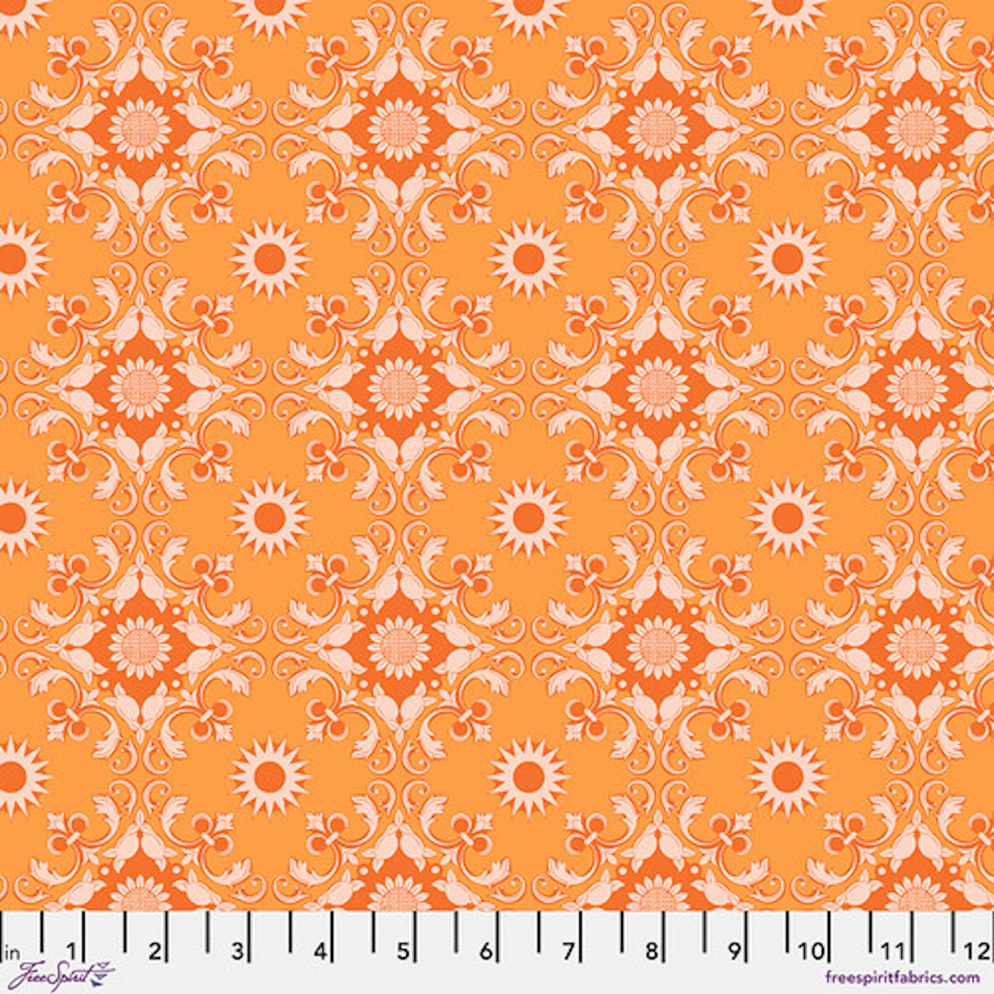 La Dolce Vita- Orange Portofino: Sold by the 1/2 yard.