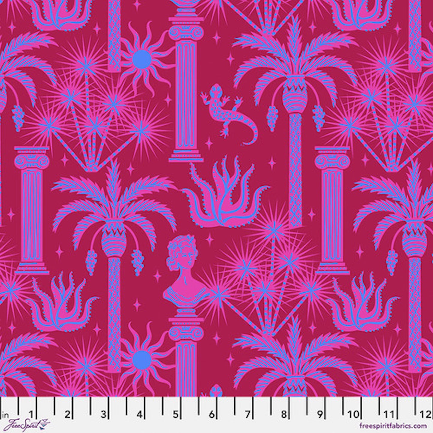 La Dolce Vita- Magenta Capri: Sold by the 1/2 yard