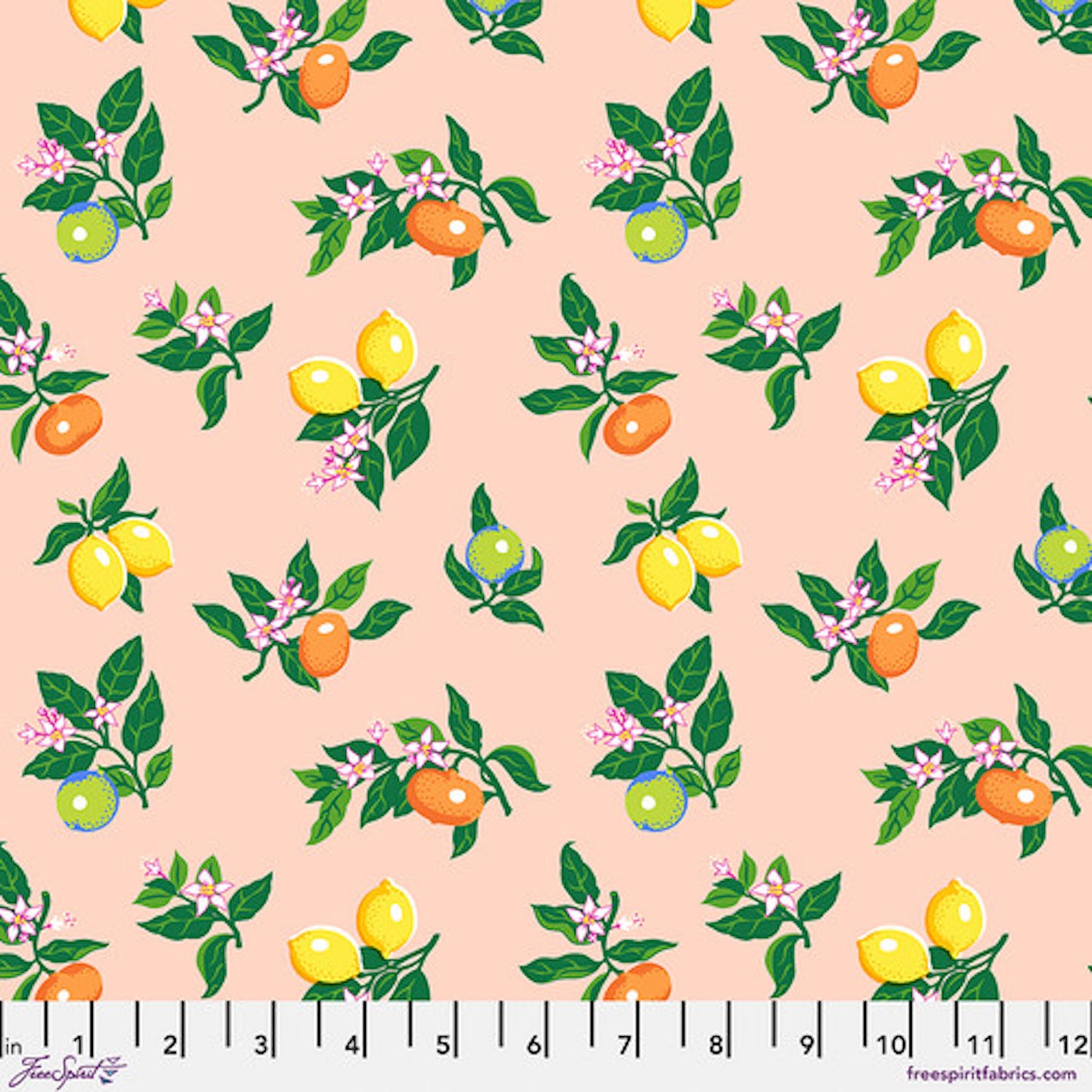 La Dolce Vita- Peach Lg Fresh Squeezed: Sold by the 1/2 yard.