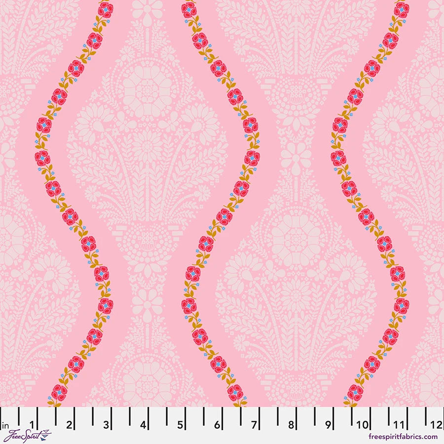 Market Days- Pink Bejeweled: Sold by the 1/2 yard