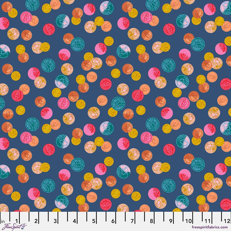 Market Days- Navy Thrifty: Sold by the 1/2 yard