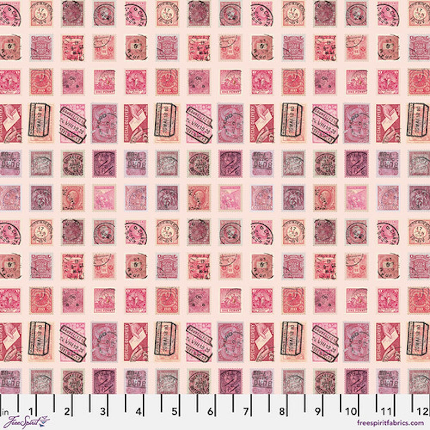 Tim Holtz Palette Program- Pink Stamps: Sold by the 1/2 yard