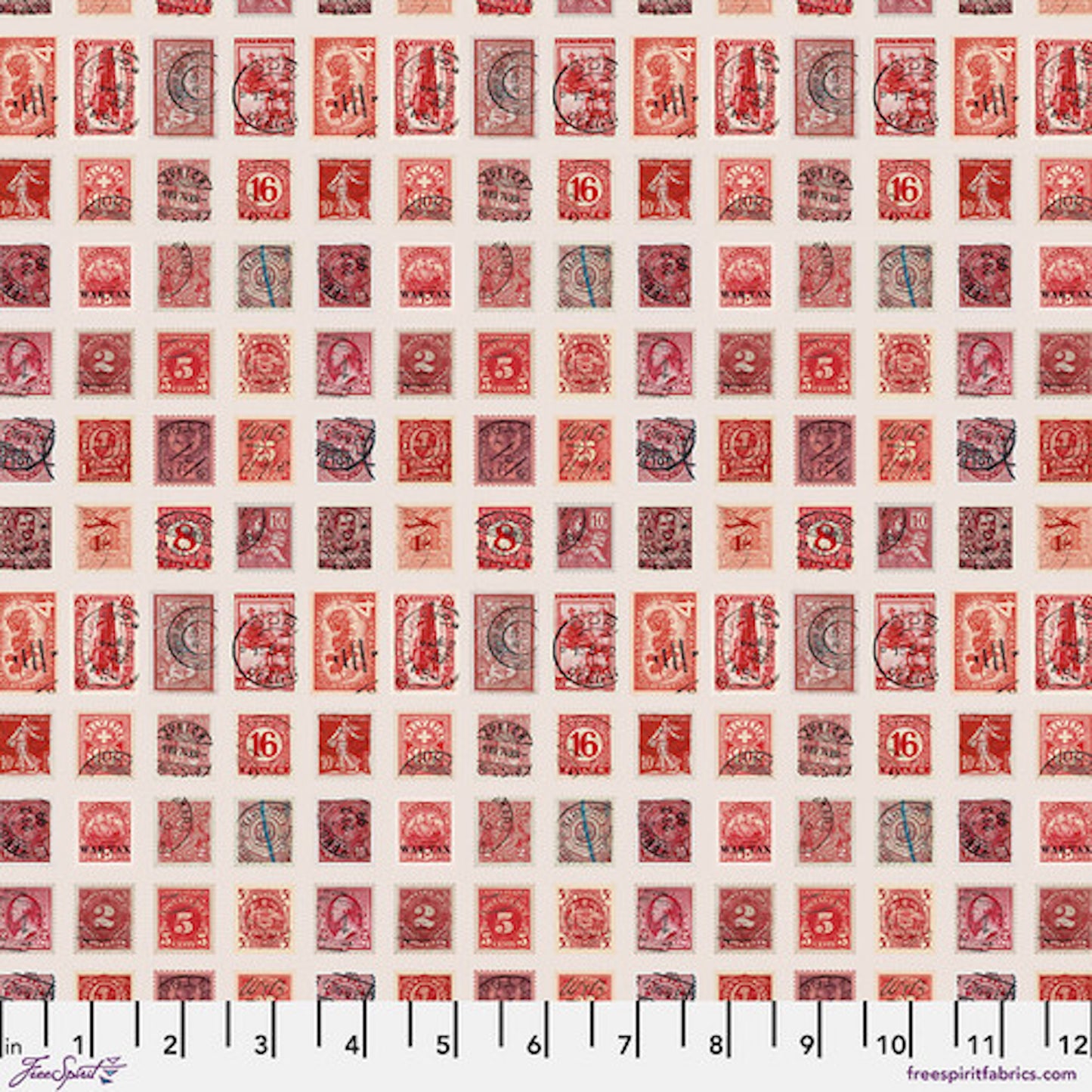 Tim Holtz Palette Program- Red Stamps: Sold by the 1/2 yard
