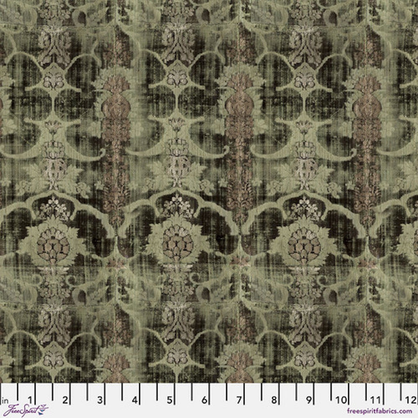 Tim Holtz Palette Program- Green Tapestry: Sold by the 1/2 yard