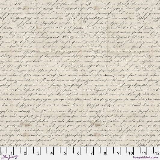 Tim Holtz Palette Program- Charcoal Handwriting: Sold by the 1/2 yard