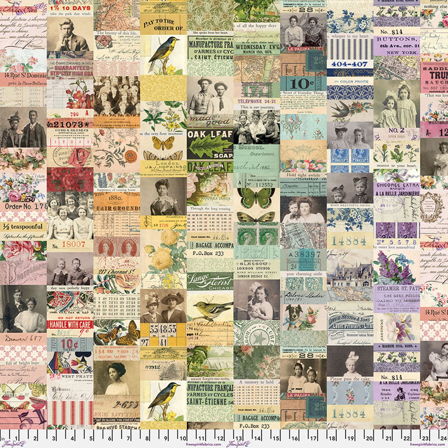 Tim Holtz Palette Program- Multi Collage: Sold by the 1/2 yard