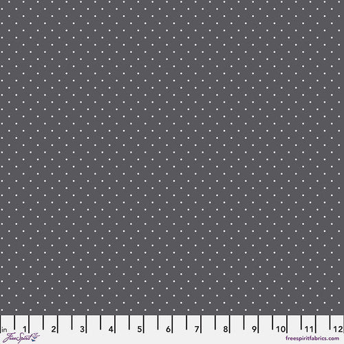 True Colors Graywork- Carbon Tiny Dots: Sold by the 1/2 yard
