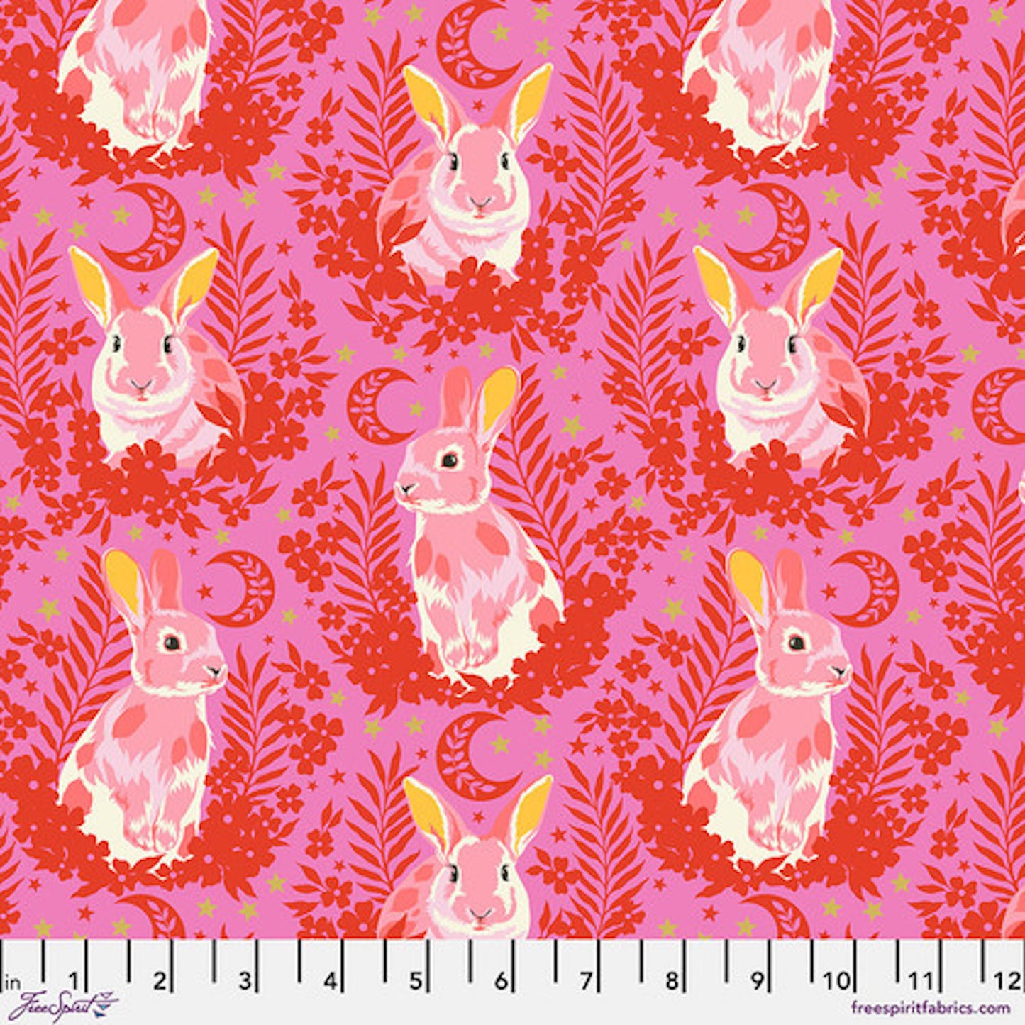 Besties- Blossom Hop To It Metallic: Sold by the 1/2 yard