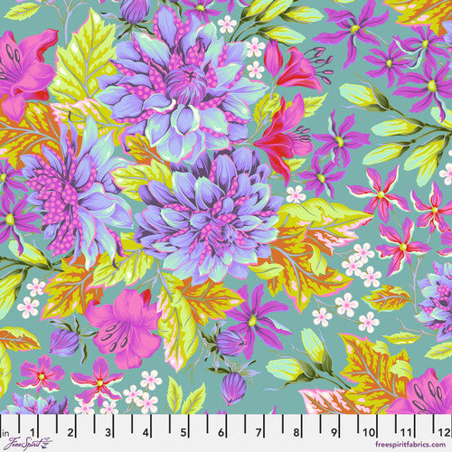 Untamed- Cosmic Hello Dahlia: Sold by the 1/2 yard.