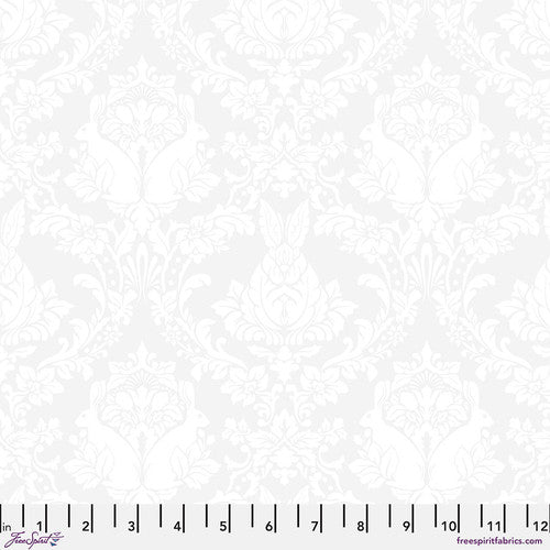 Tula Pink True Colors: Paper Ghost Bunny: Sold by the 1/2 yard.